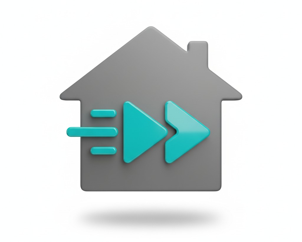 A 3D icon of a luxury building with a looping golden stream, representing the attractive 3-4% rental yields for Embassy Astra investors.